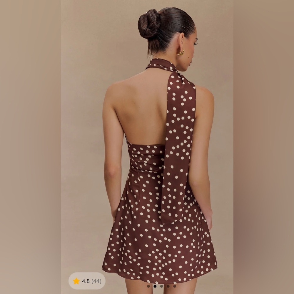 Meshki Cream and Black Polka Dot Dress - Picture 2 of 5